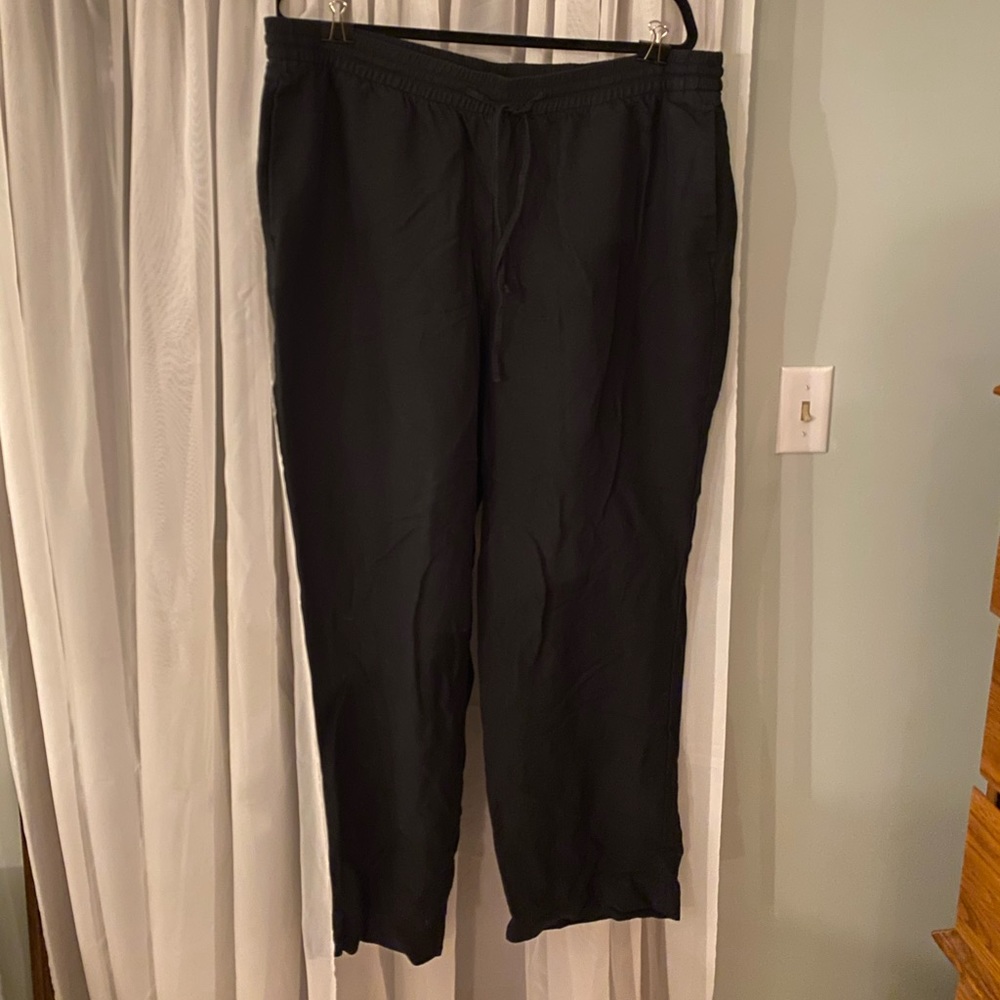 Ava & Viv elastic waist drawstring linen pants